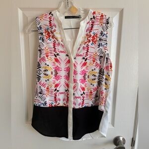 NWT Colorful Geometric Print Sleeveless Top small